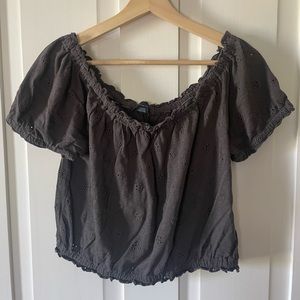 Off the shoulder cropped top